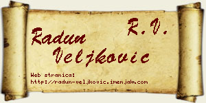 Radun Veljković vizit kartica